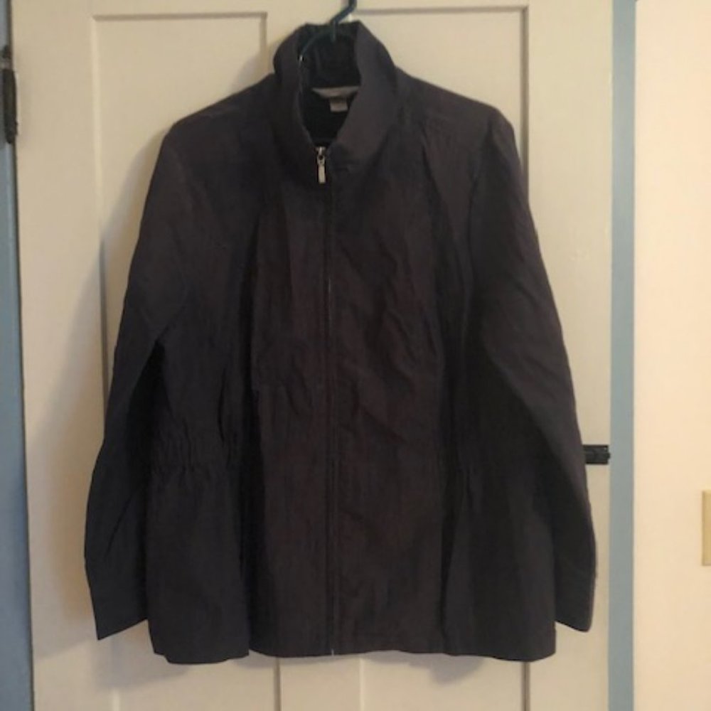 Women's CJ Banks Blue Zipper Jacket
